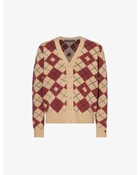 Acne Studios - Kwanny Argyle-pattern Wool-blend Cardigan - Lyst