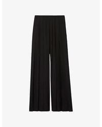 Claudie Pierlot - Pleated Wide-Leg Woven Trousers - Lyst