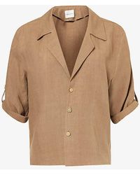 LeKasha - Camp-collar Relaxed-fit Linen Shirt - Lyst