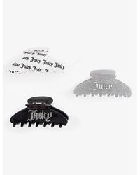 Juicy Couture - Brand-print Pack Of Three Acetate Hair Clips - Lyst