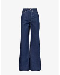 Jean Paul Gaultier - Madonna Embroidered Wide-leg Mid-rise Jeans - Lyst