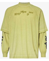 1017 ALYX 9SM - Graphic-print Double-layer Cotton-blend T-shirt - Lyst