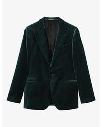 Reiss - Aspara Tailored-Fit Stretch-Velvet Blazer - Lyst