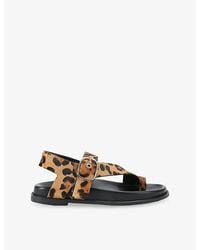 KG by Kurt Geiger - Ryhan Flat Suede Sandals - Lyst