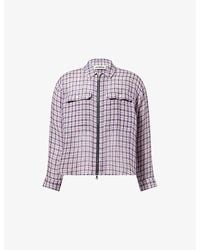 Cole Buxton - Flannel Check-Print Linen Shirt - Lyst