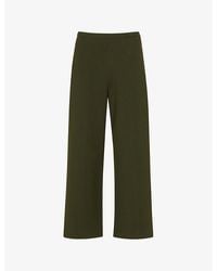 Whistles - Camilla Wide-Leg High-Rise Stretch-Woven Trousers - Lyst