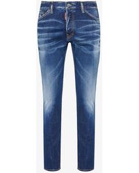 DSquared² - Vy Blue Cool Guy Slim-leg Regular-fit Stretch-denim Jeans - Lyst