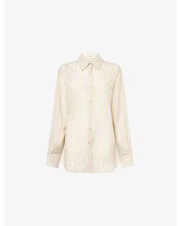 Frankie Shop - Peri Fluid Striped Woven Shirt - Lyst