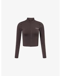 Sporty & Rich - Serif Logo Stretch-Jersey Sports Jacket - Lyst
