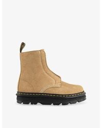 Dr. Martens - Zebzag Laceless Suede Ankle Boots - Lyst