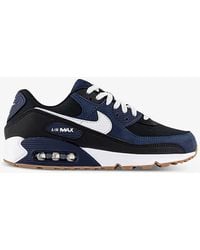 Nike - Midnight Vy White Blac Air Max 90 Mesh And Leather Low-top Trainers - Lyst