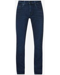 PAIGE - Federal Slim-fit Stretch-cotton Jeans - Lyst