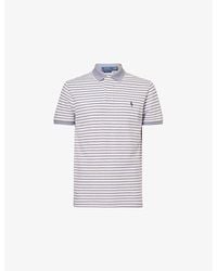Polo Ralph Lauren - Mesh-Stripe Short-Sleeve Cotton-Jersey Polo Shirt - Lyst
