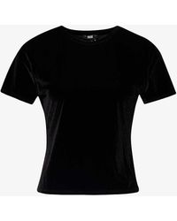PAIGE - Fiora Cap-sleeved Velour T-shirt - Lyst