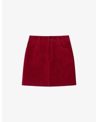 Ro&zo - A-Line Suede Mini Skirt - Lyst