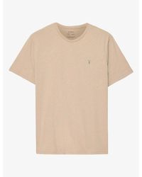 AllSaints - Brace Logo-Embroidered Cotton-Jersey T-Shirt - Lyst