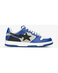 A Bathing Ape - Bape Sk8 Sta #1 M2 Leather And Suede Low-top Trainers - Lyst