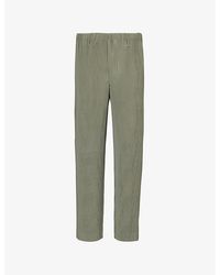 Homme Plissé Issey Miyake - Pleated Regular-fit Straight-leg Knitted Trousers - Lyst