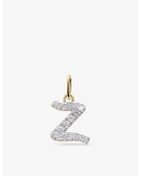 Monica Vinader - Z Letter 14Ct- And Lab-Grown Diamond Charm - Lyst