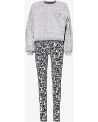 DKNY - Feeling It Branded Fleece Pyjamas - Lyst