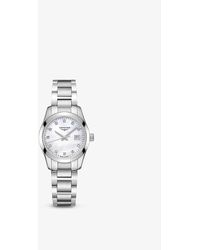 Longines - L22864876 Conquest Classic Stainless-steel And 0.601ct Round-cut Diamond Quartz Watch - Lyst