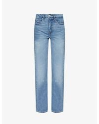 GOOD AMERICAN - Good Straight-leg High-rise Stretch Denim-blend Jeans - Lyst