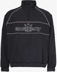 AWAKE NY - Quarter-zip Brand-print Relaxed-fit Shell Jacket X - Lyst