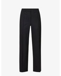 ME+EM - Straight-Leg Mid-Rise Wool-Blend Trousers - Lyst