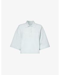 Bottega Veneta - exaggerated-sleeve Cropped Cotton Piqué Polo Shirt - Lyst