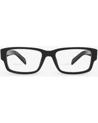 Prada - Pr 07zv Rectangle-frame Acetate Optical Glasses - Lyst