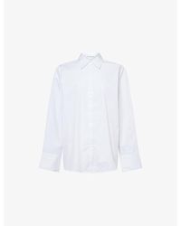 GOOD AMERICAN - Poplin Oversized Cotton-Blend Shirt - Lyst