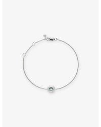 Monica Vinader - March Birthstone Sterling- And Aquamarine Chain Bracelet - Lyst