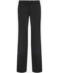 Reformation - Cherie Mid-rise Straight-leg Stretch-woven Trousers - Lyst