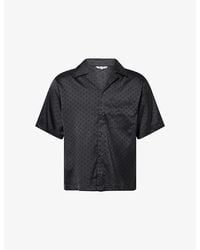 The Couture Club - Monogram-Print Jacquard Satin Shirt - Lyst