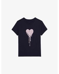 Zadig & Voltaire - Walk Rhinestone-Embellished Cotton-Jersey T-Shirt - Lyst