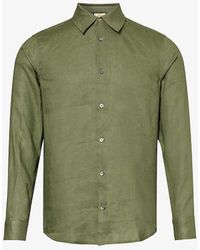 CHE - Long-sleeved Curved-hem Linen Shirt X - Lyst