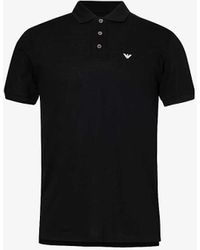 Emporio Armani - Brand-patch Cotton-piqué Polo Shirt - Lyst