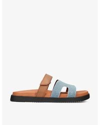 Steve Madden - Missile-strap Flat Leather And Sandals - Lyst