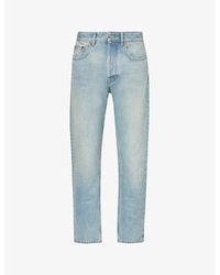 Valentino Garavani - Faded-wash Tapered-leg Regular-fit Jeans - Lyst