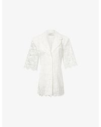 Atelier Ninety Five - Lace Oversized Cotton-Blend Shirt - Lyst