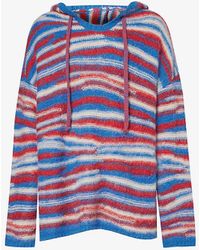 ERL - Oversized Striped Knitted Hoody X - Lyst