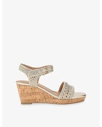 Carvela Kurt Geiger - Portofino Woven Wedge Sandals - Lyst