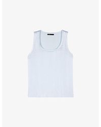 Maje - Round-Neck Stretch-Silk Vest Top - Lyst