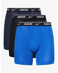 Nike - Branded-Waistband Set Of Three Stretch-Cotton Boxers - Lyst