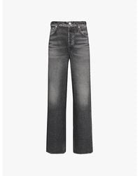 Rag & Bone - Miramar Sofie Wide-Leg High-Rise Cotton Trousers - Lyst
