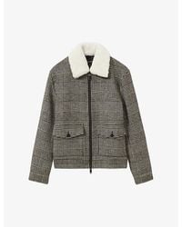 Reiss - Fitz Check-Print Woven Jacket - Lyst