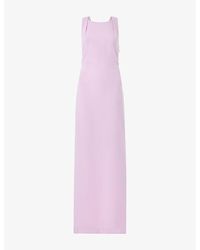 Whistles - Tie-Back Sleeveless Stretch-Woven Maxi Dress - Lyst