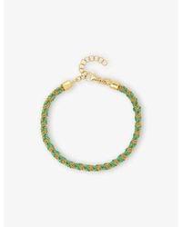 La Maison Du Couturier - Assya Panama 18Ct-Plated Sterling- And Silk Kuna Friendship Bracelet - Lyst