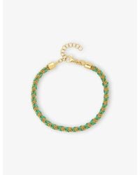 La Maison Du Couturier - Assya Panama 18Ct-Plated Sterling- And Silk Kuna Friendship Bracelet - Lyst