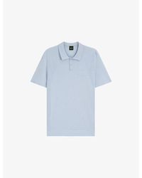BOSS - Brand-Print Regular-Fit Cotton-Blend Polo Shirt - Lyst